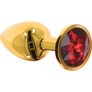 Zlatni Metalni Butt Plug Kristal