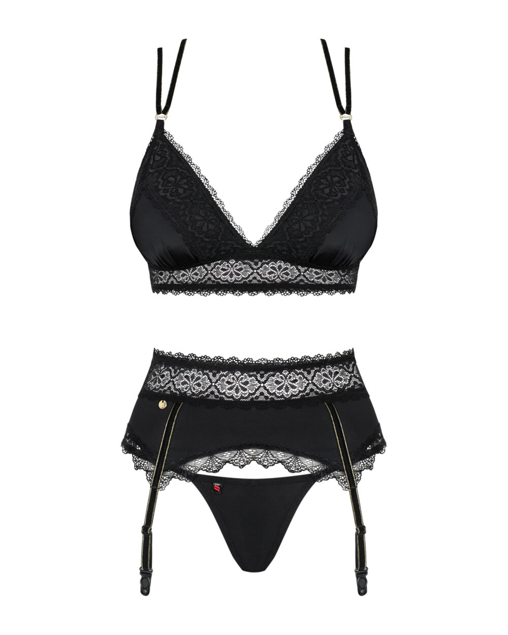 Grudnjak, halteri i gaćice Black Champagne - Image 3