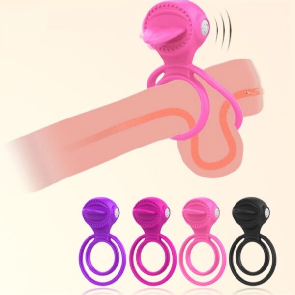 Prsten za penis sa vibracijom i stimulatorom klitorisa - Image 4