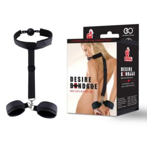 Kugla za usta sa vezovima za ruke Desire Bondage