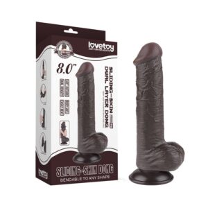 Sliding-Skin 15 cm tamni dildo