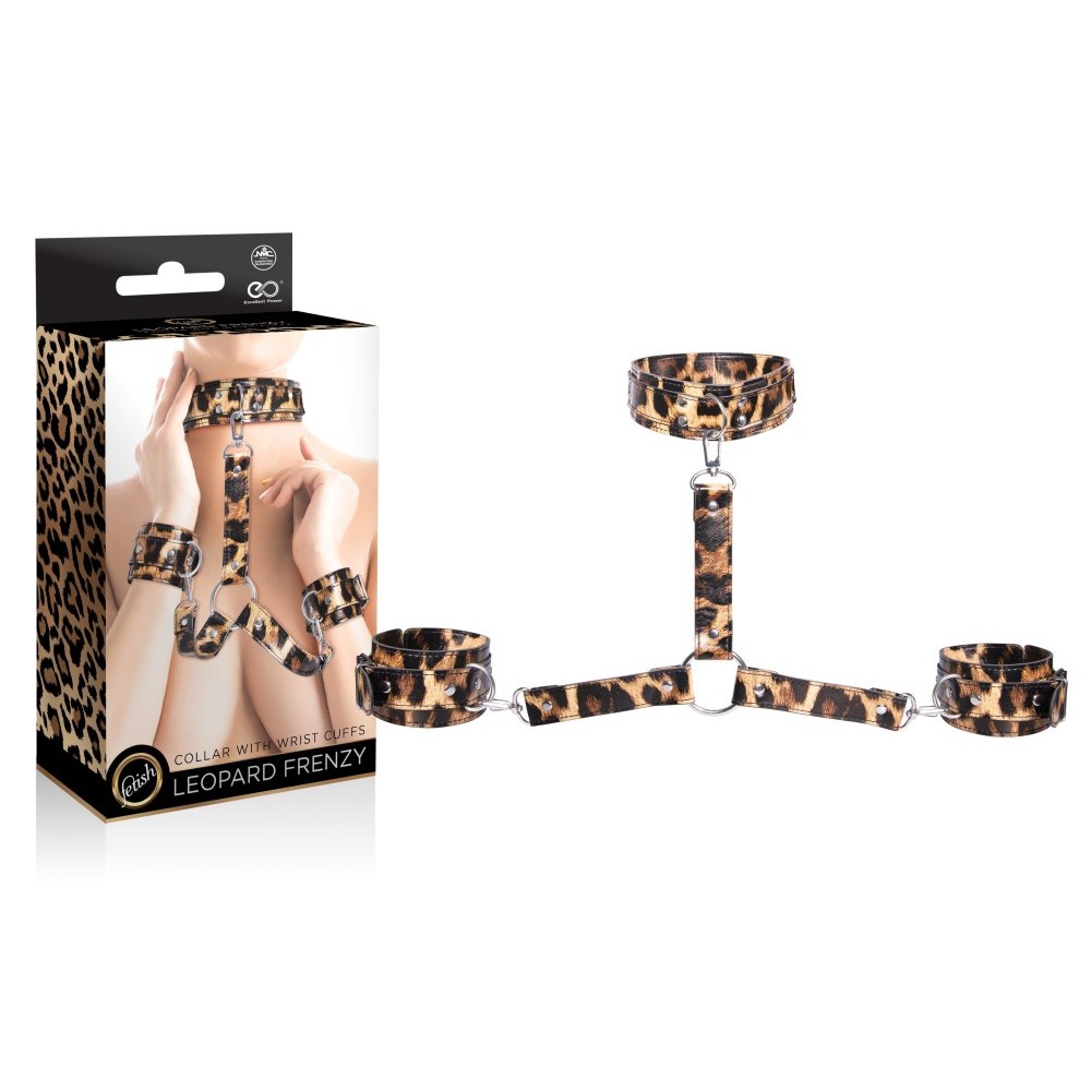 BDSM povodac sa lisicama Leopard Frenzy