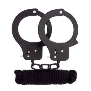 Lisice i konopac za vezanje crni 3 m