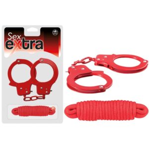 Lisice i konopac za vezanje crveni 3 m