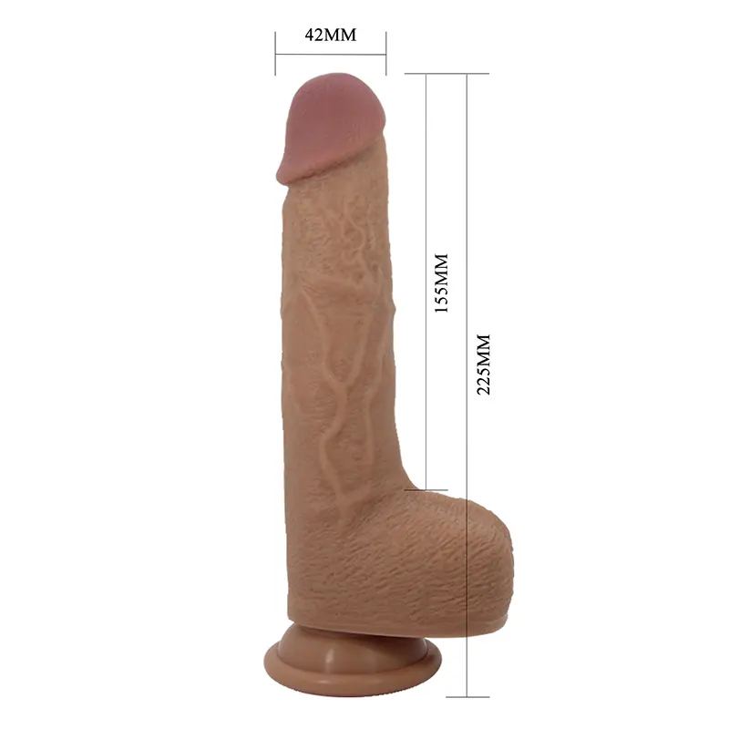 Silikonski vibro dildo sa pomeranjem 23cm Tommy - Image 7